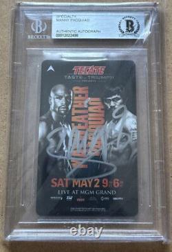 Manny Pacquiao VS Floyd Mayweather Signed Auto BGS Proof