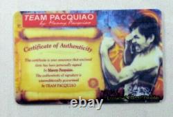 Manny Pacquiao Vs Floyd Mayweather Signed Autograph Card Auto Team Pacquiao Coa