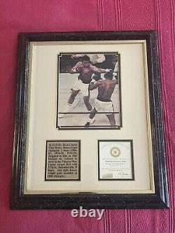 Muhammad Ali Signed 8x10 Photo Autographed over Floyd Patterson COA, FRAMED