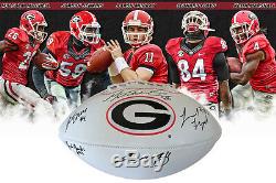 Murray Mitchell Floyd Georgia Bulldogs Autographed Football 5 sigs & FREE Photo