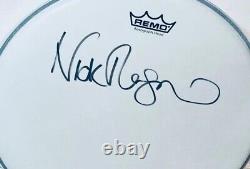 NICK MASON Autographed Signed 14 Remo Drumhead- Beckett COA Pink Floyd