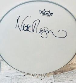 NICK MASON Autographed Signed 14 Remo Drumhead- Beckett COA Pink Floyd