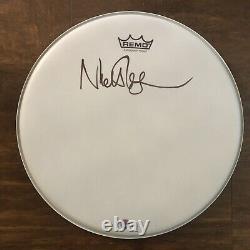 NICK MASON Signed 14 Remo Drum Head Skin COA PINK FLOYD BECKETT Authentication