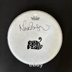 NICK MASON Signed Autograph Drum Head Pink PINK FLOYD JSA COA