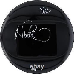Nick Mason Pink Floyd Autographed Drum Head Signed in Silver Ink BAS