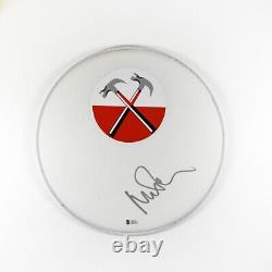 Nick Mason Pink Floyd Autographed Signed Drumhead Authentic BAS Beckett COA