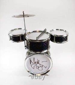 Nick Mason Pink Floyd Drummer Mini Drum Set Kit Signed Autographed JSA COA
