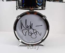 Nick Mason Pink Floyd Drummer Mini Drum Set Kit Signed Autographed JSA COA