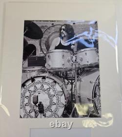 Nick Mason Pink Floyd HAND SIGNED Themed mounted autograph with cert 18 x 12