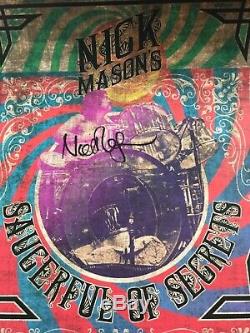 Nick Mason Pink Floyd Rare Signed Autograph Tour Poster'19 Saucerful Of Secrets