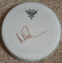 Nick Mason'Pink Floyd', hand signed in person 10 remo drum skin