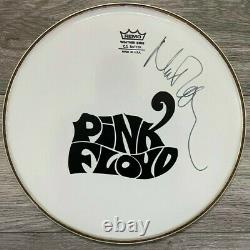 Nick Mason Remo Drum Skin Signed Pink Floyd Uacc + Photo Proof