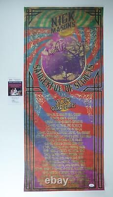 Nick Mason Signed 2019 Saucerful of Secrets Tour Poster Pink Floyd JSA COA