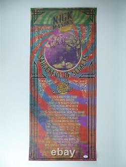 Nick Mason Signed 2019 Saucerful of Secrets Tour Poster Pink Floyd JSA COA