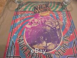 Nick Mason Signed Tour Poster Saucerful Of Secrets Autographed 2018 Pink Floyd