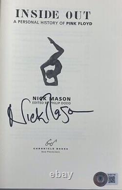 Nick Mason signed Book Inside Out Pink Floyd beckett coa autographed drummer