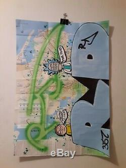 Nyc Subway Map Graffiti Rick And Morty Wu-tang Pink Floyd Street Art Rd357 Paint