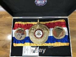 Official WBA Super Champion Boxing Belt Signed By Floyd Mayweather IBF, WBA, WBC