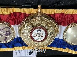 Official WBA Super Champion Boxing Belt Signed By Floyd Mayweather IBF, WBA, WBC