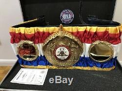 Official WBA Super Champion Boxing Belt Signed By Floyd Mayweather IBF, WBA, WBC