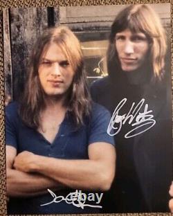 Original Pink Floyd David Gilmour Roger Waters 8 x 10 photo autographed COA