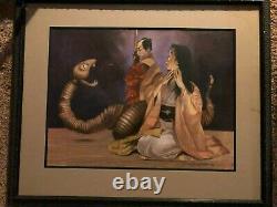 Original Signed Published Illustration Art Painting Floyd Cooper Serpent'92