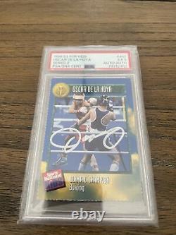 Oscar De La Hoya Signed 1996 S. I. For Kids #492 Psa/Dna Mint 5 Authentic Auto