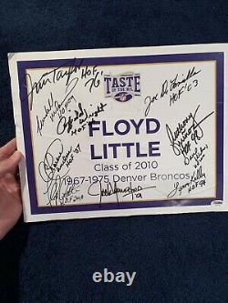 PERSONALLY OWNED FLOYD LITTLE SIGN FROM 2010 HOF INDUCTION SIGNED BY MANY HOFer