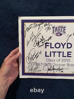 PERSONALLY OWNED FLOYD LITTLE SIGN FROM 2010 HOF INDUCTION SIGNED BY MANY HOFer