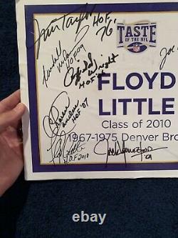 PERSONALLY OWNED FLOYD LITTLE SIGN FROM 2010 HOF INDUCTION SIGNED BY MANY HOFer