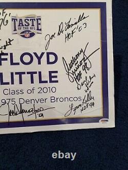 PERSONALLY OWNED FLOYD LITTLE SIGN FROM 2010 HOF INDUCTION SIGNED BY MANY HOFer