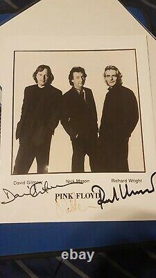 PINK FLOYD David Gilmour Nick Mason band Signed Autograph 8x10 COA PSA JSA BAS