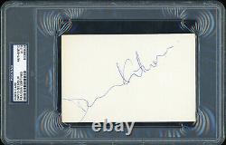 PINK FLOYD David Gilmour Signed 4 x 6 Index Card RARE PSA/DNA Slabbed