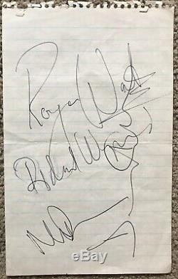 PINK FLOYD FULLY Signed / Autographed Cut x4 1974/75 Gilmour/Waters FA LOA