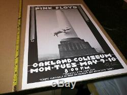 PINK FLOYD ROCK CONCERT POSTER SIGNED RANDY TUTEN OAKLAND CALIFORNIA May 1977