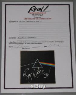 PINK FLOYD ROGER WATERS & NICK MASON'Dark Side Of Moon' Hand Signed LP + REAL