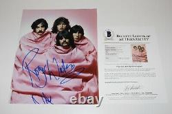 PINK FLOYD ROGER WATERS NICK MASON SIGNED BAND 11x14 PHOTO BECKETT COA DARK SIDE