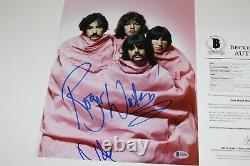 PINK FLOYD ROGER WATERS NICK MASON SIGNED BAND 11x14 PHOTO BECKETT COA DARK SIDE