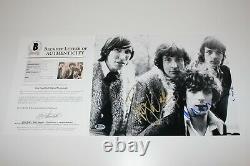 PINK FLOYD ROGER WATERS NICK MASON SIGNED YOUNG BAND 11x14 B/W PHOTO BECKETT COA