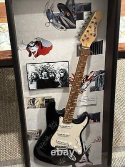 PINK FLOYD Signed Autograph Wall Guitar Gilmour Waters Mason Wright, Certified
