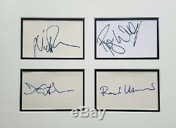PINK FLOYD autographs framed display signed Beatles era fine set of signatures
