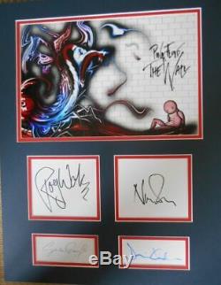 PINK FLOYD personally BAND signed mounted and matted & GERALD SCARF