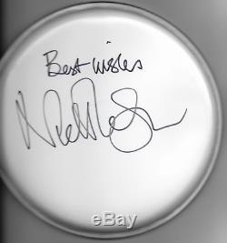 PINK FLOYD personally signed 8 drum skin NICK MASON