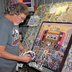 Painting Record Shop CD Album Vinyl Pink Floyd King Crimson Michael Young Art