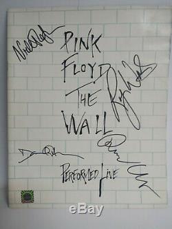 Pink FLoyd Signed Autographed Tour BOOk The WaLL WaterS GiLmour Wright MaSon