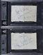 Pink Floyd (5) Gilmour, Waters, Wright, Mason Signed 2.75x4.25 Cut Sig BAS Slab