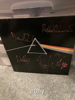 Pink Floyd Album Darkside Of The Moon Signed By All Members Of The Band With COA