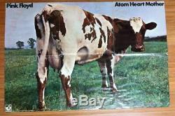 Pink Floyd Autograph 1970 Atom Heart Mother Signed Promo Udder + Poster+ Mailer