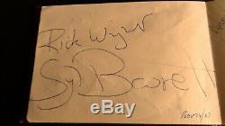 Pink Floyd Autograph Pages With Syd Barrett Bristol Colston Hall 24th Nov 1967