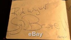 Pink Floyd Autograph Pages With Syd Barrett Bristol Colston Hall 24th Nov 1967